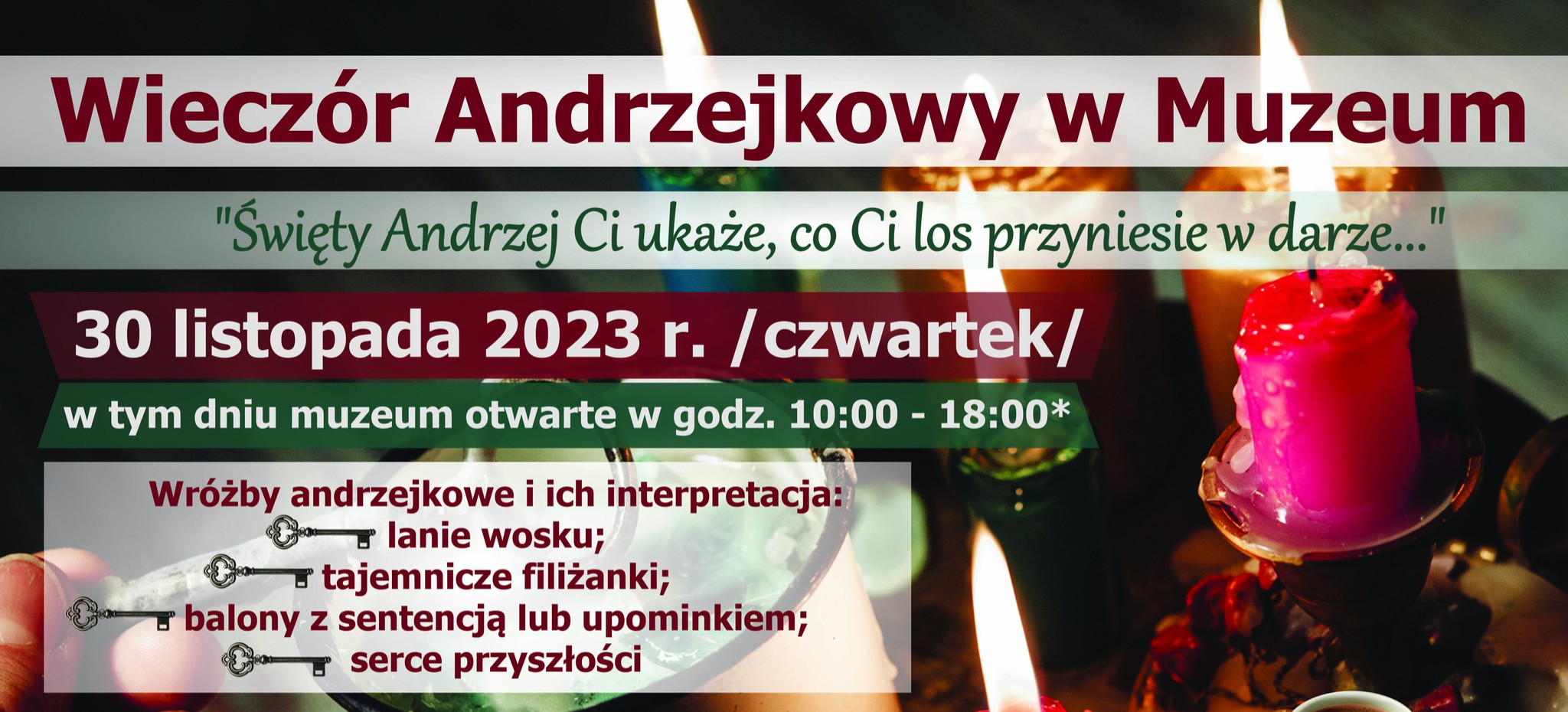 BIESZCZADY24: Wieczór Andrzejkowy w Muzeum Kultury Bojków w Myczkowie