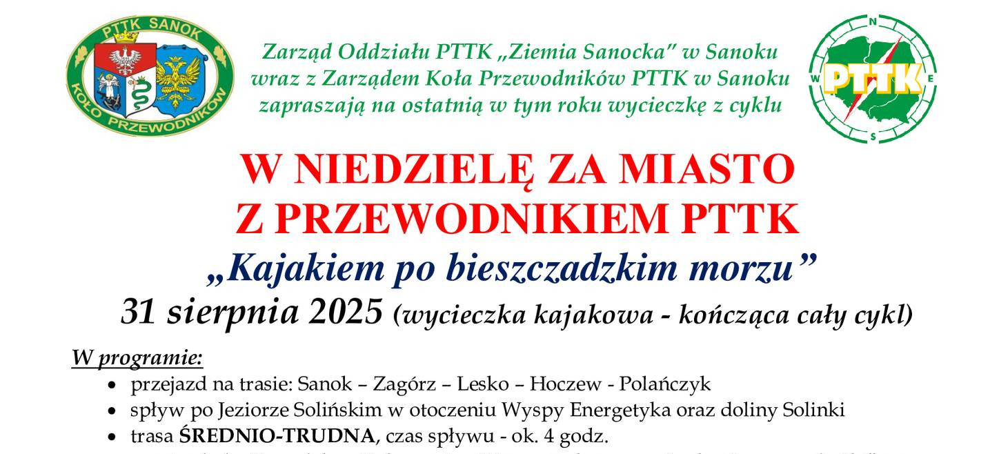 W Niedziele Za Miasto-  Kajakiem po bieszczadzkim morzu