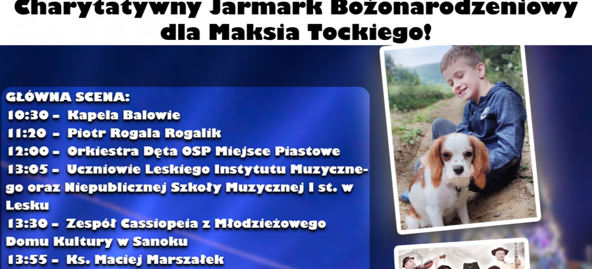 Charytatywny Jarmark Bożonarodzeniowy dla Maksia Tockiego