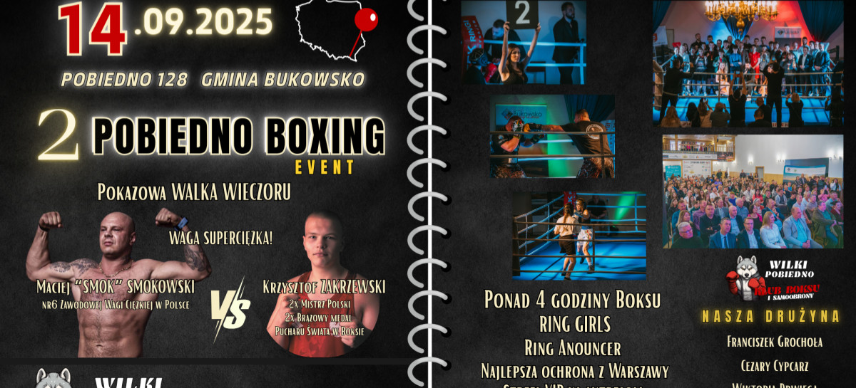 Pobiedno Boxing już 14 września! Smok kontra Zakrzewski w walce wieczoru