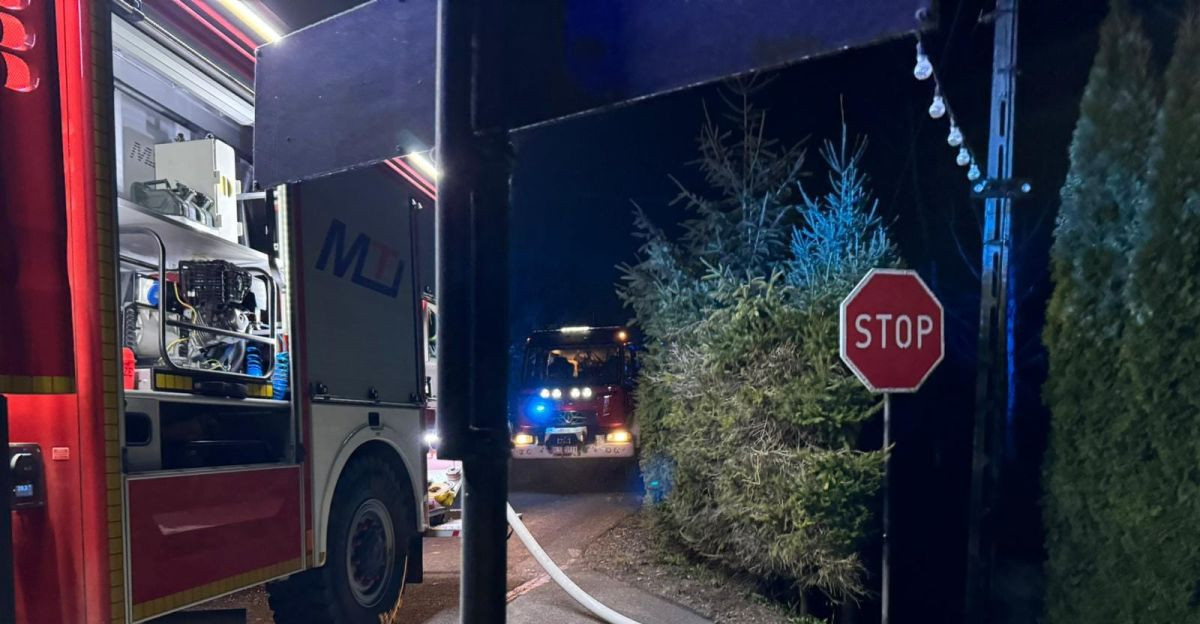 Pożar w Baligrodzie. O włos od tragedii (ZDJĘCIA)