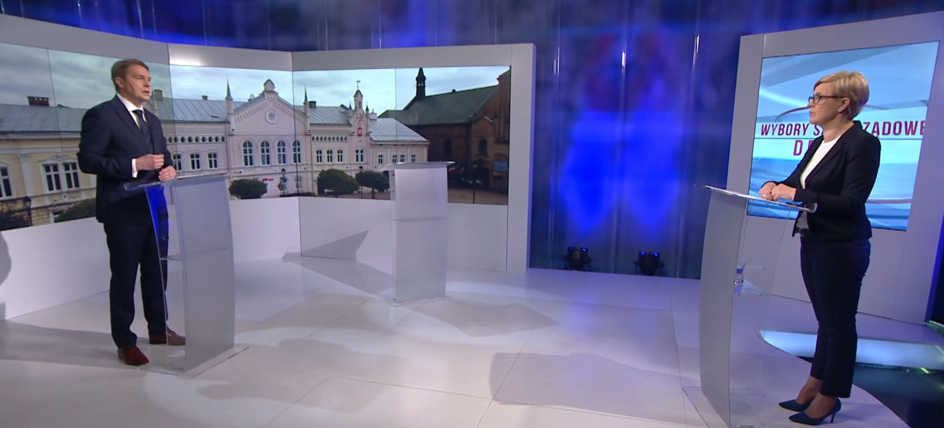 Tak wyglądała debata wyborcza kandydatów na burmistrza Sanoka w TVP Rzeszów (VIDEO)