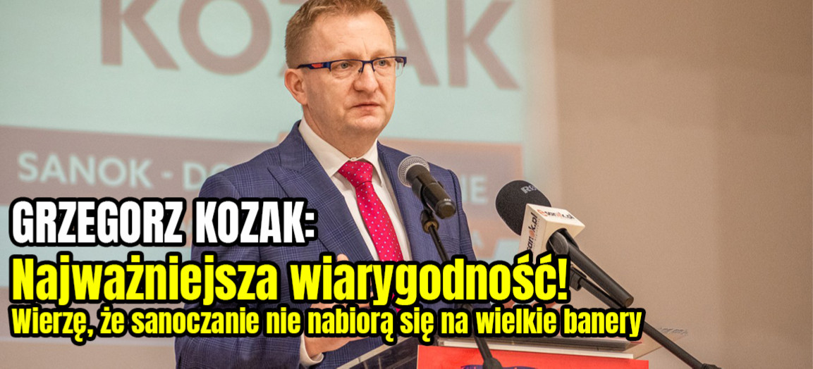 SANOK. Grzegorz Kozak kandydatem na burmistrza! „Wierzę, że sanoczanie nie nabiorą się na wielkie banery” (VIDEO, ZDJĘCIA)