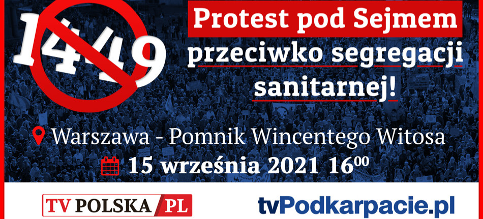 NA ŻYWO! Protest pod Sejmem. “Stop segregacji sanitarnej!” (VIDEO)