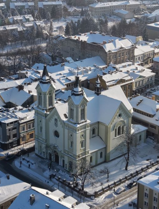 Zachwycający zimowy Sanok z lotu ptaka [ZDJĘCIA]