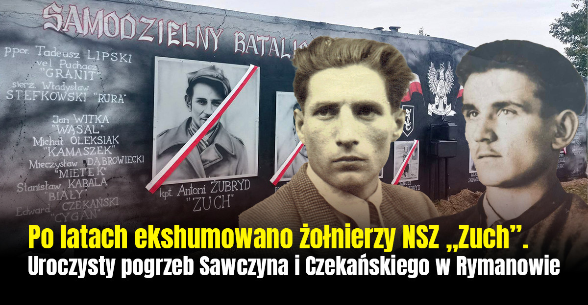 RYMANÓW: Powrót dowódcy i jego podkomendnego. Uroczysty pogrzeb żołnierzy oddziału „Zuch”