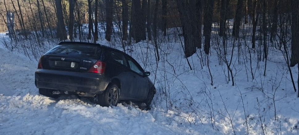 PODKARPACIE: 31-latek z 4 promilami wjechał hondą do rowu