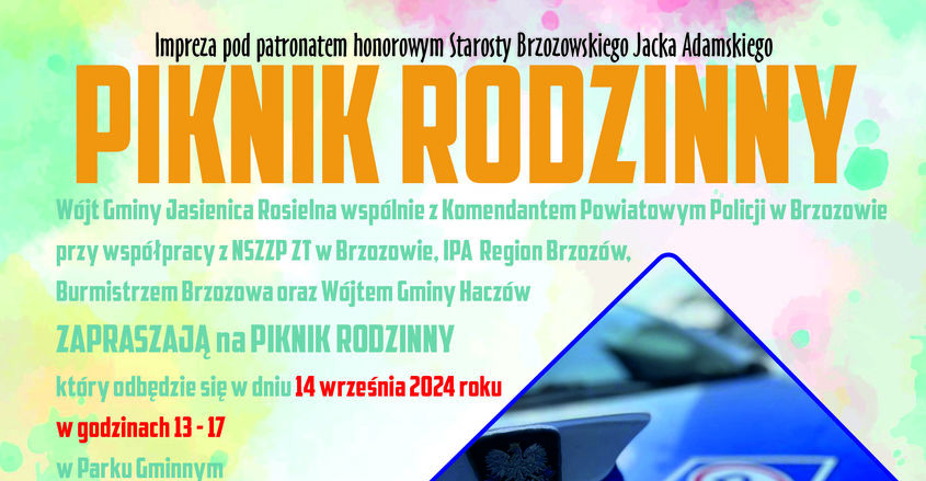 UWAGA, ZMIANA TERMINU! Piknik Rodzinny w Jasienicy Rosielnej