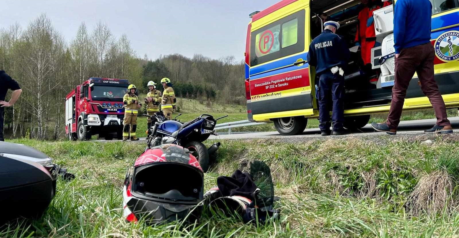 IZDEBKI: Wypadek motocyklisty na serpentynach (ZDJĘCIA)