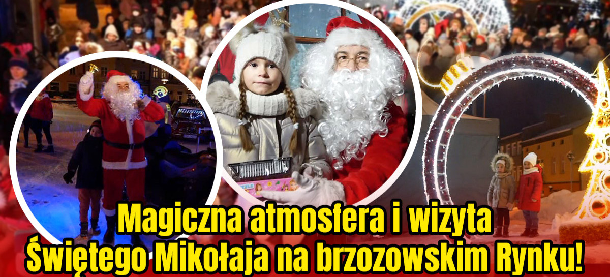 Święty Mikołaj i elfy na brzozowskim Rynku. Dzieci zachwycone! (VIDEO)