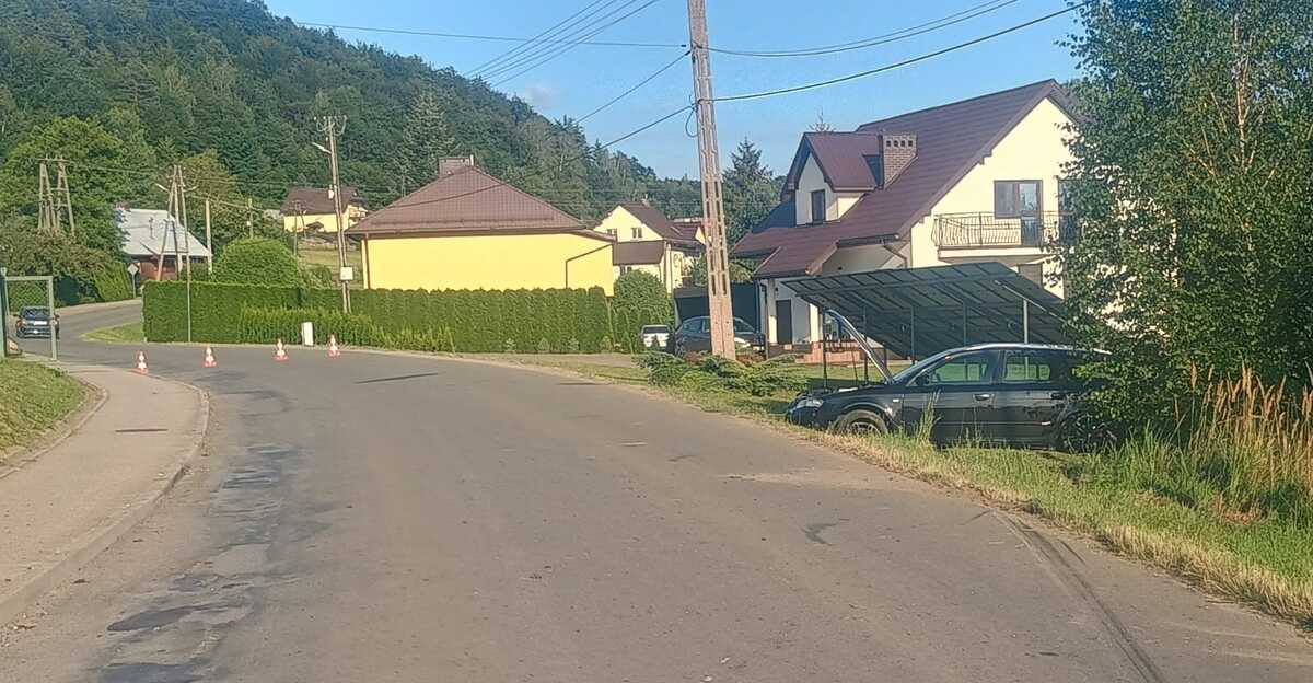 MALINÓWKA: Stracił kontrolę nad pojazdem i wpadł do rowu. Był pod wpływem alkoholu