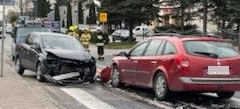 Wypadek w Tyczynie. Zderzenie trzech samochodów