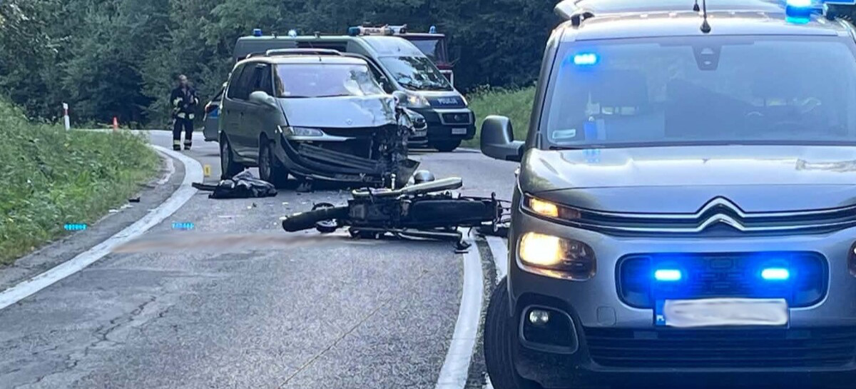 Tragiczny wypadek w Wujskiem. Nie żyje 48-letni motocyklista