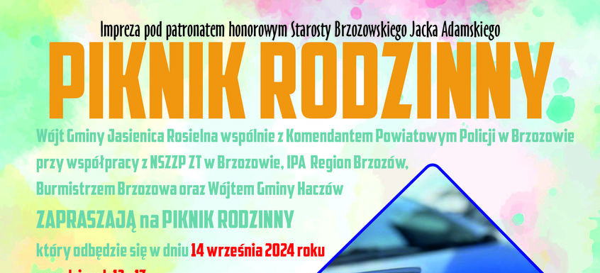 UWAGA, ZMIANA TERMINU! Piknik Rodzinny w Jasienicy Rosielnej