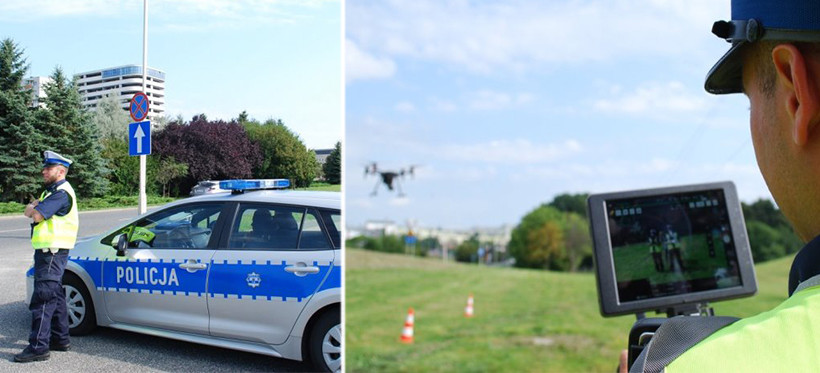 Policjanci z dronem na rzeszowskich skrzyżowaniach (ZDJĘCIA)