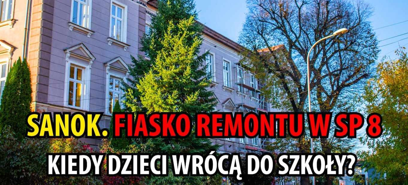 SANOK. Fiasko remontu SP 8. Kiedy dzieci wrócą do szkoły? (ZDJĘCIA)