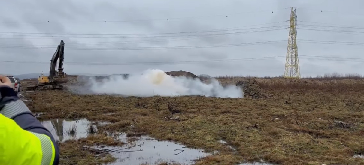 Zdetonowano niewybuch! VIDEO z placu budowy S19 Krosno-Miejsce Piastowe