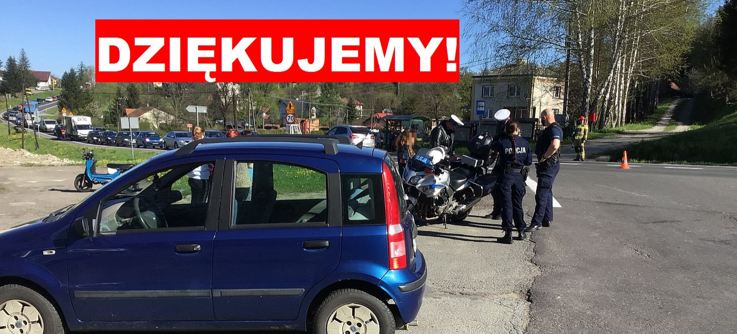 Wypadek w Zahutyniu. Rodzina poszkodowanego dziękuję świadkom wypadku