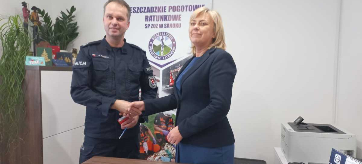 Porozumienie pomiędzy leską policją a Bieszczadzkim Pogotowiem Ratunkowym podpisane! (ZDJĘCIA)