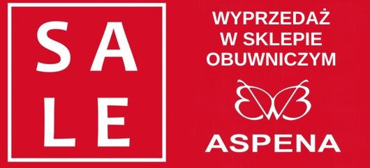 WYPRZEDAŻ w sklepie obuwniczym ASPENA! RABATY od -30% do -80% !!!