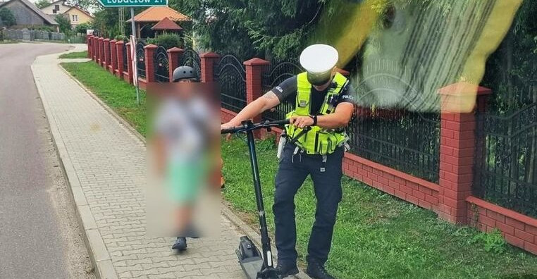 9-latek pędził hulajnogą elektryczną po drodze. Rodzic ukarany wysokim mandatem!