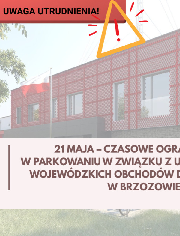BRZOZÓW: Ważna informacja dla kierowców! Zamknięte parkingi w centrum miasta