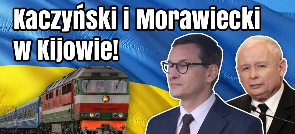 Kaczyński i Morawiecki jadą pociągiem do Kijowa (VIDEO)