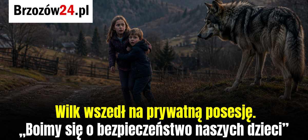 Wilk pojawił się na posesji w Jabłonce. W pobliżu było 20-miesięczne dziecko