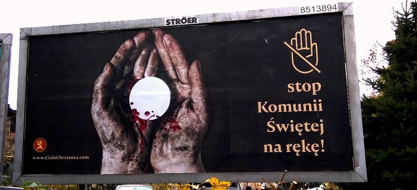 “Stop Komunii Świętej na rękę”. Takie billboardy stanęły w Rzeszowie!