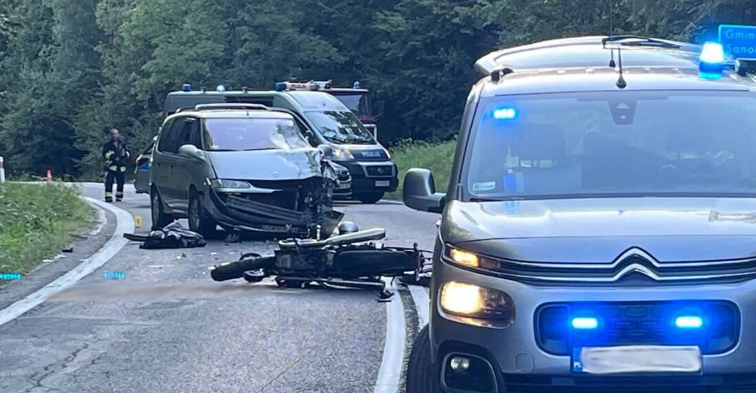 Tragiczny wypadek w Wujskiem. Nie żyje 48-letni motocyklista