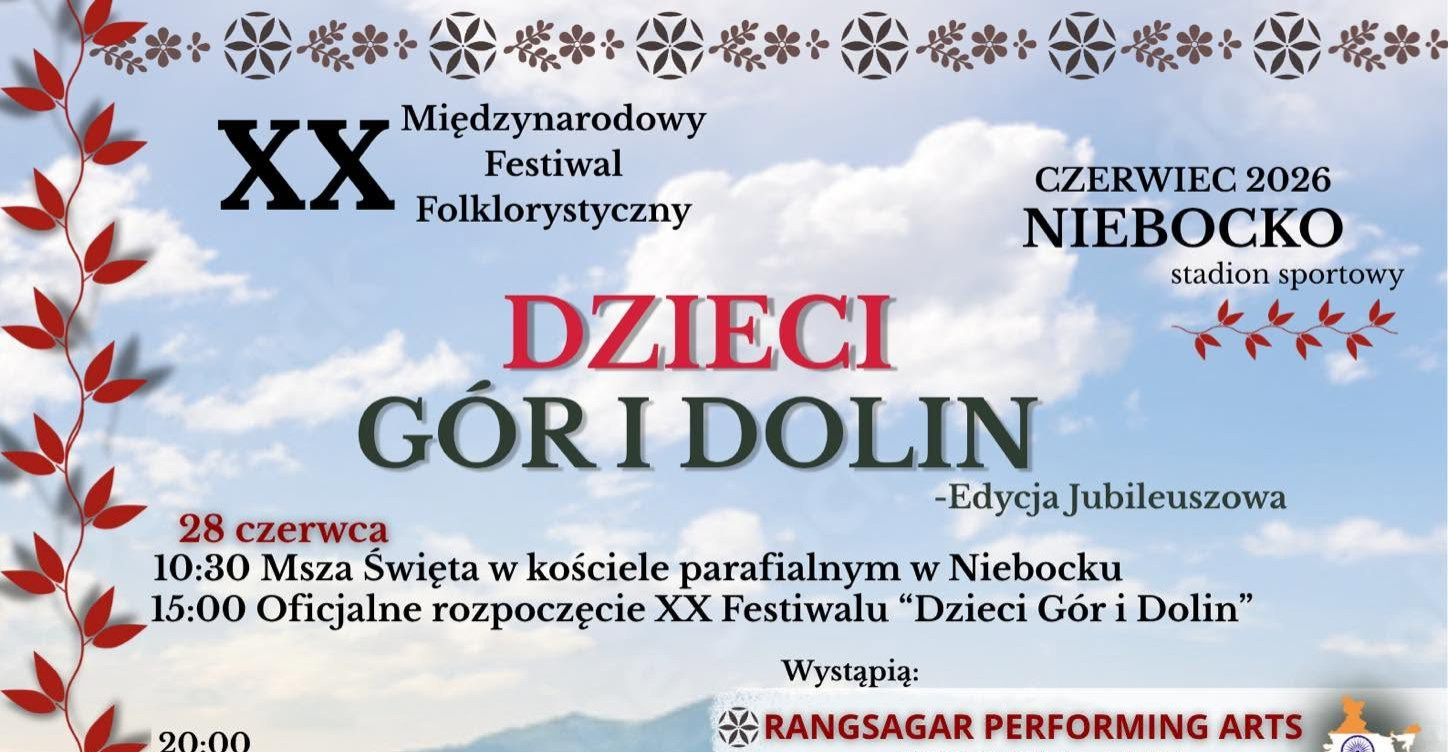 Przed nami XX Jubileuszowy Festiwal „Dzieci Gór i Dolin” w Niebocku