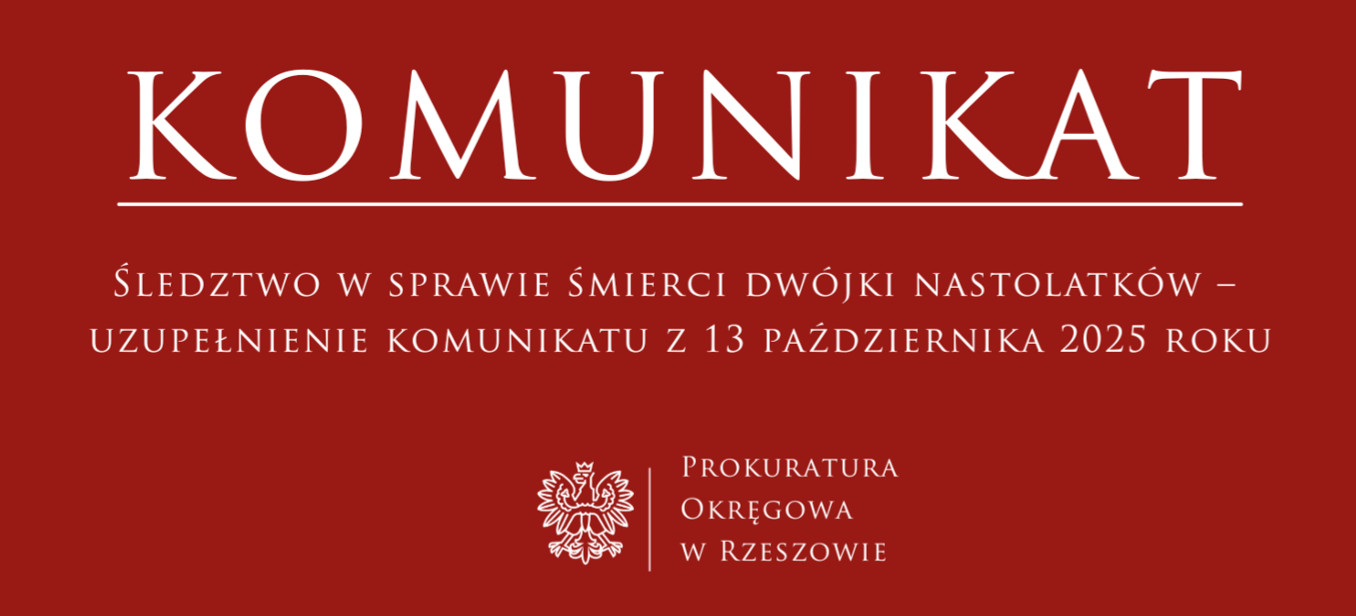 Prokuratura podała przyczynę śmierci 14-letniej Mai oraz 15-letniego Wiktora