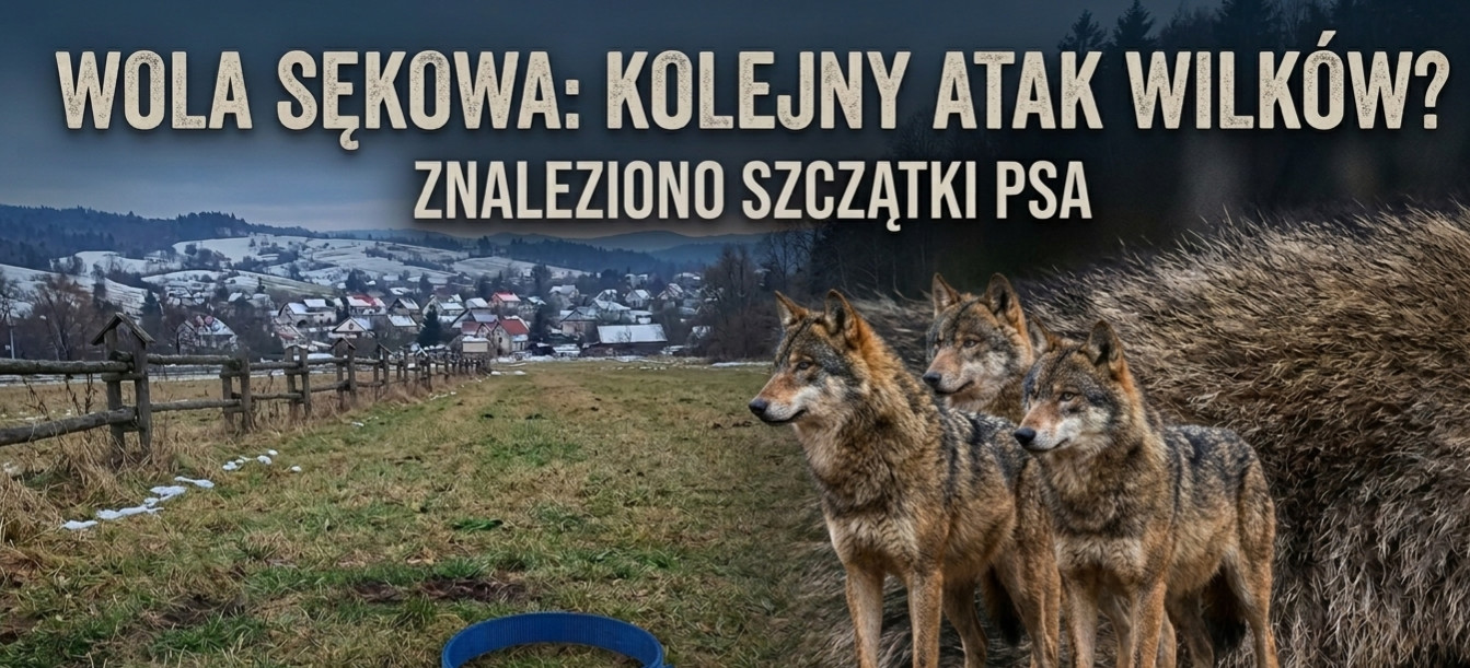 WOLA SĘKOWA: Wilki znów zaatakowały? Na polach znaleziono zagryzionego psa