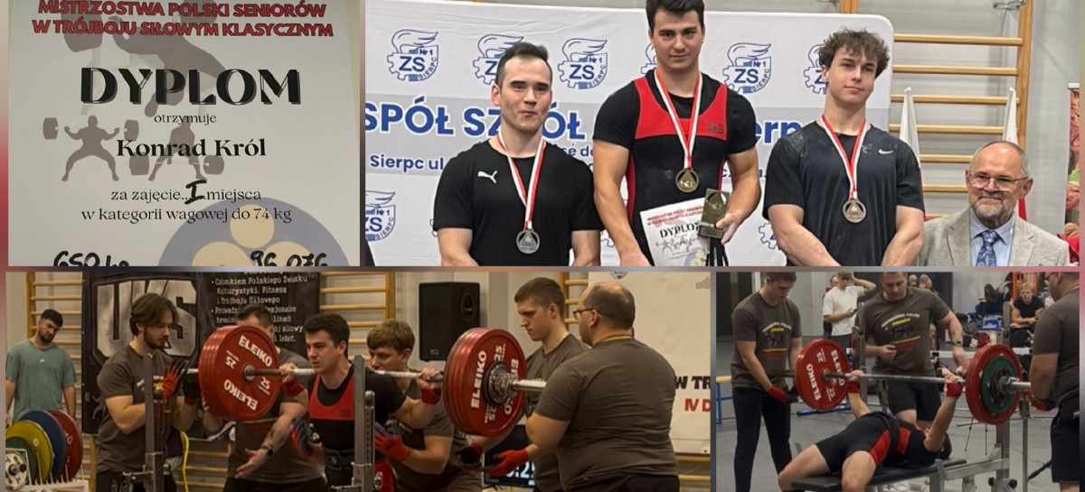 Sanoczanin Konrad Król mistrzem Polski seniorów w trójboju siłowym