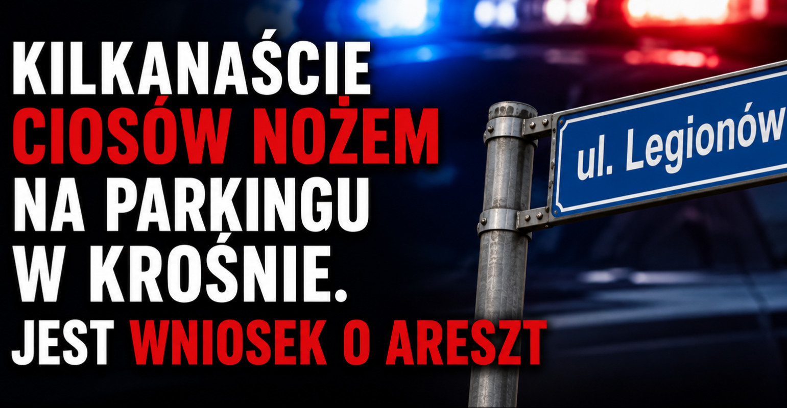 Kilkanaście ciosów nożem na parkingu w Krośnie. 27-latek usłyszał zarzuty