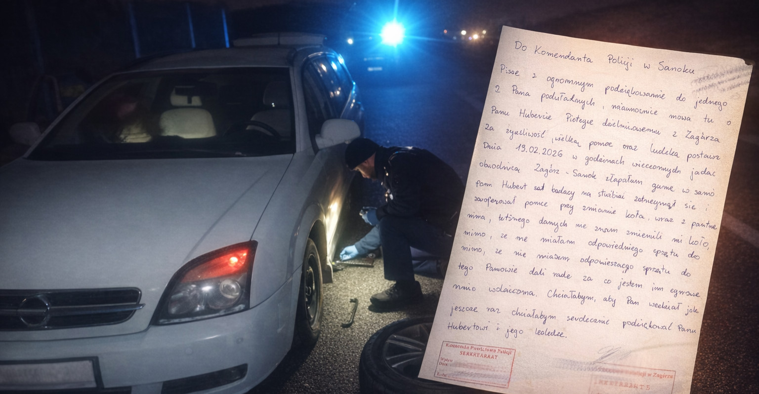 SANOK: „Dziękuję za pomoc oraz ludzką postawę”. Wyjątkowy list trafił do Komendanta Policji!