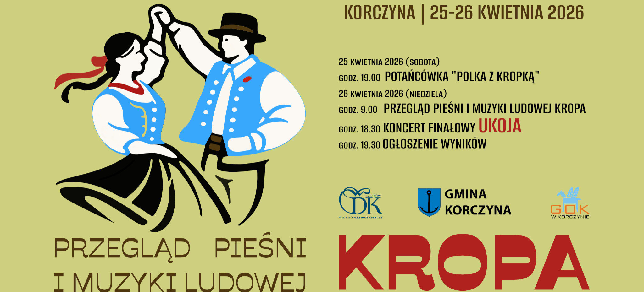 Dwa dni z żywą tradycją i folklorem. XXIII Przegląd Pieśni i Muzyki Ludowej KROPA w Korczynie