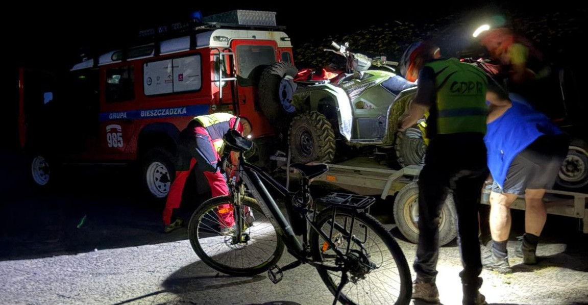 BIESZCZADY. Stracił orientację podczas wycieczki rowerowej. Uratowali go GOPR i policja