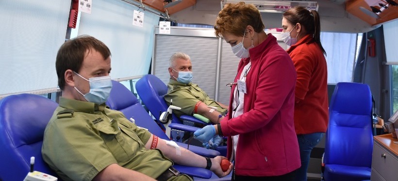 Podkarpaccy strażnicy graniczni oddali krew (FOTO, WIDEO)