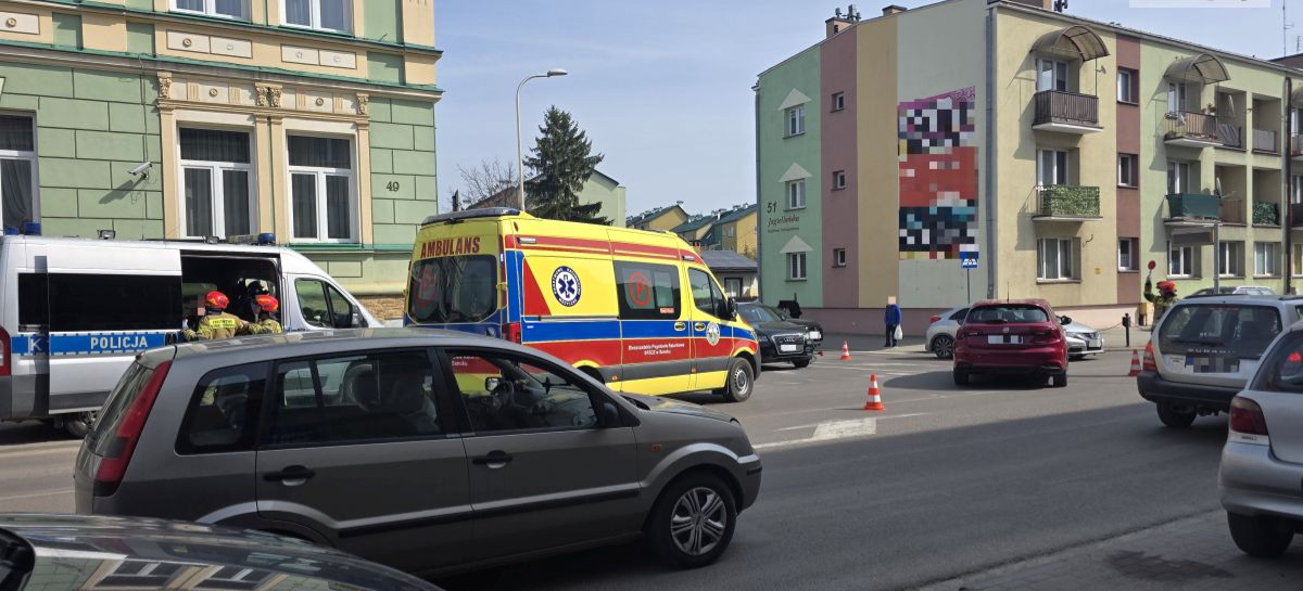 SANOK: Potrącenie rowerzysty na ul. Jagiellońskiej w Sanoku [VIDEO, ZDJĘCIA]