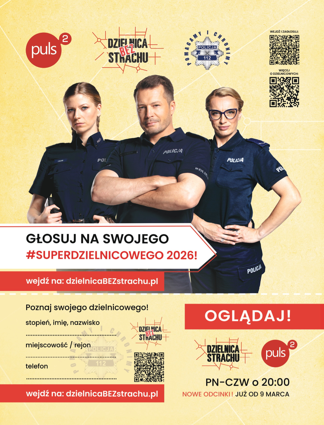 Rusza #SuperDzielnicowy 2026! Wybierz policjanta, który dba o Twoją okolicę