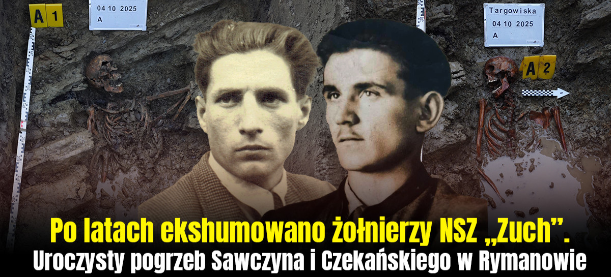 RYMANÓW: Powrót dowódcy i jego podkomendnego. Uroczysty pogrzeb żołnierzy oddziału „Zuch”