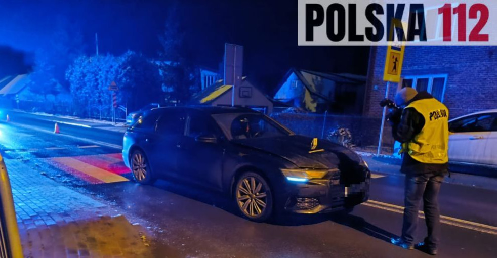 POLSKA112: Potrącenie na przejściu dla pieszych w Zagórzu (ZDJĘCIA, VIDEO)