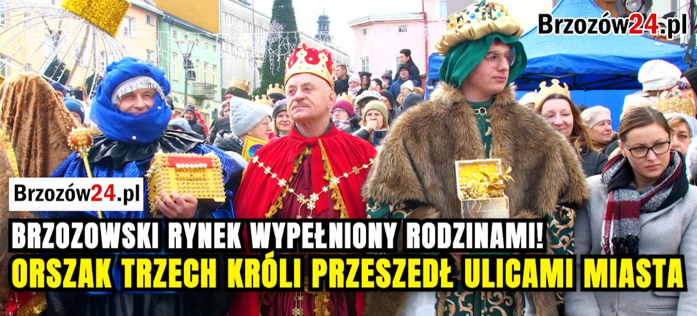 Brzozowski Rynek wypełniony rodzinami! Ulicami miasta przeszedł Orszak Trzech Króli (VIDEO, ZDJĘCIA)