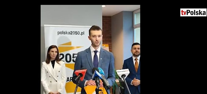 Konferencja prasowa minister do spraw społeczeństwa obywatelskiego Agnieszki Buczyńskiej Polska 2050(VIDEO)