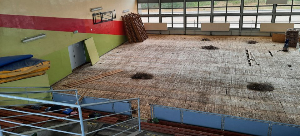 Trwa remont sal gimnastycznych w Zespole Szkół nr 3 w Sanoku