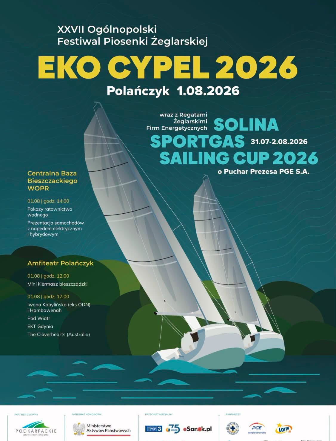 EKO CYPEL 2026. Wielkie święto żeglarstwa i szant w Polańczyku
