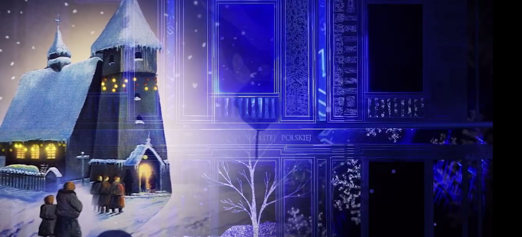 „Wśród nocnej ciszy…” świąteczny pokaz na Wiejskiej (VIDEO)
