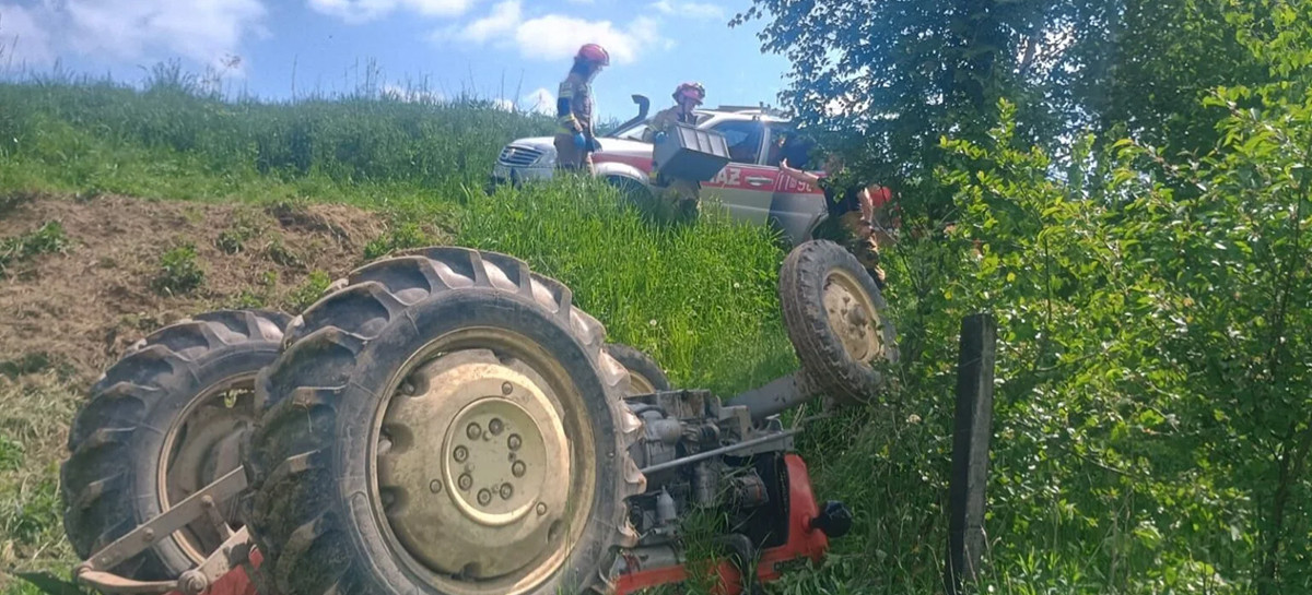 Tragedia w Przysietnicy. Traktorzysta zginął pod kołami ciągnika