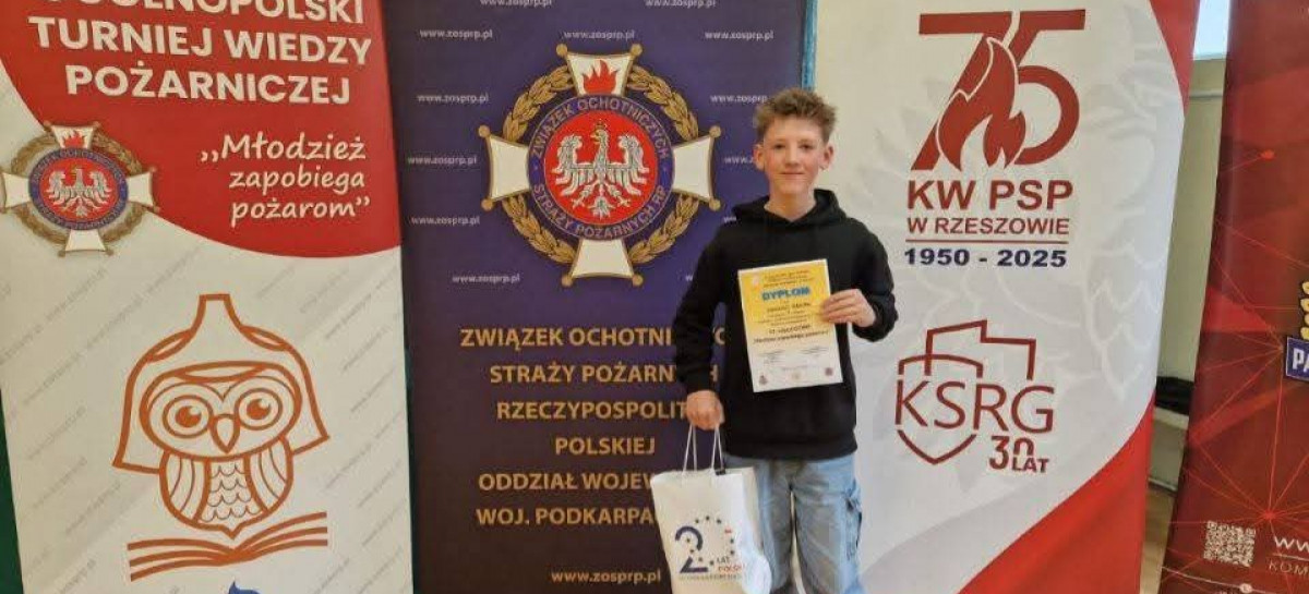 Uczeń z Pobiedna wśród najlepszych w Polsce! Dominik Obuch na podium turnieju OTWP